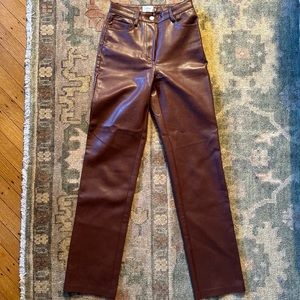 Aritizia faux leather pants